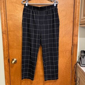 A NEW DAY navy blue window pane high waisted straight leg pants
